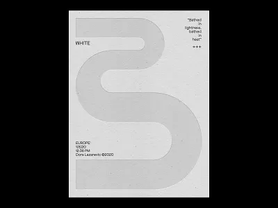 White design geometry graphic graphic design minimal minimalism paper photoshop plakat poster poster a day poster art poster design print print design simple type typeface typography white