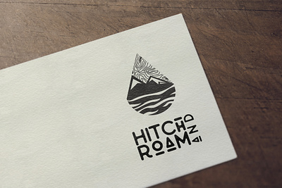 HITCH AND ROAM LOGO adventure design flat icon illustration logo minimalist logo vector wordmark logo