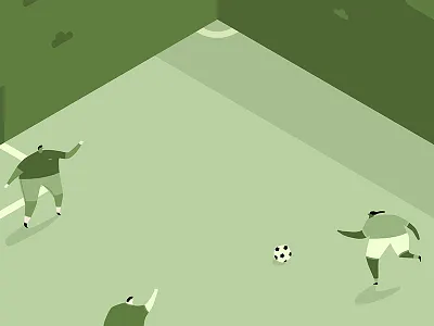 Gameone - Futsal - Version Two footie futsal gameone green illustration isometric korea roof sheffield sports