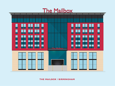 The Mailbox - Birmingham architecture birmingham building clean design download flat illustration mailbox minimal shutterstock vector west midlands