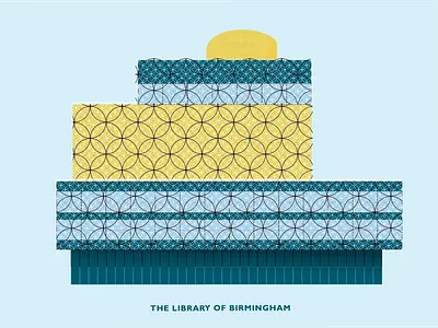 The Library of Birmigham architecture birmingham building logo design download flat illustraion image landmark library minimal skyline stock vector