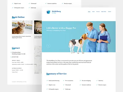 Vet Clinic Website animal clinic medical pet vet website
