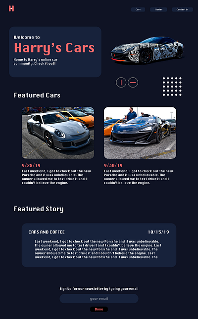 Harry's Cars design flat logo ui uiux