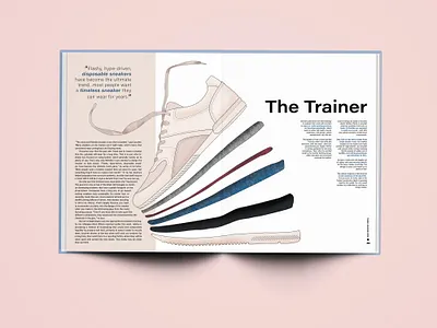 Trash•Ed Editorial (Spread 3) editorial design education everlane illustration magazine design sneakers sustainable