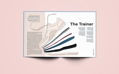 Trash•Ed Editorial (Spread 3) editorial design education everlane illustration magazine design sneakers sustainable