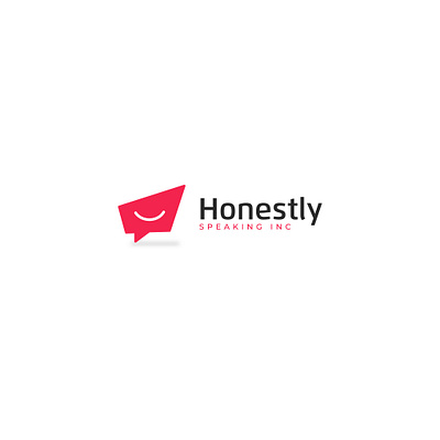 Honestly Speaking inc awesome brand logo branding chat creative design happy logo logo creation logo ideas message sketch smile speak speaking