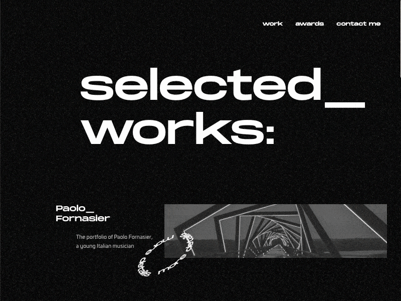 Portfolio Website - black clean homepage landing page minimal portfolio portfolio design typography ui web web design website