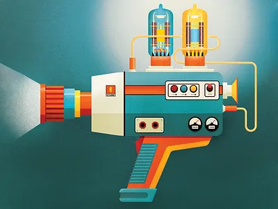 Vacuum Tube Camera 8mm camera camera lens illustration super 8 vacuum tube vector