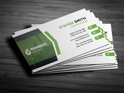 Corporate Business Card business card corporate creative cyan design white