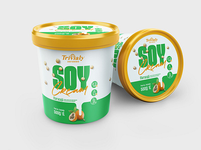 Soy Cream - Passion Fruit design food icrecream mockup package packaging passion fruit plastic product soy vegan