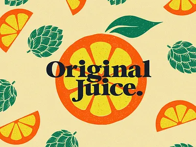 original juice beer branding craft beer design illustration juice orange original typography vector
