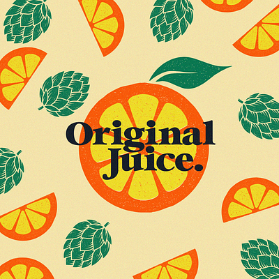 original juice beer branding craft beer design illustration juice orange original typography vector