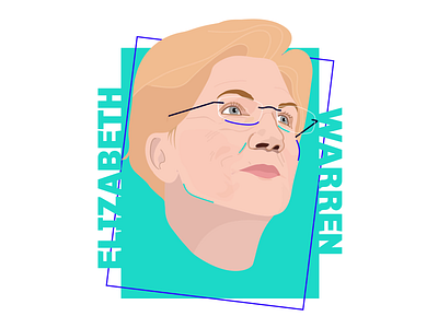 Warren for America, Warren for Dribbble agency illustration illustration digital nycbrandingagency political portrait warren