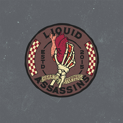 Heart Stoppers by Liquid Assassins branding design hand drawn identity illustration lettering logo type typography vector