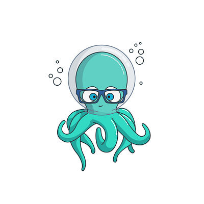 LAUNCHEE Mascot branding design illustration mascot octopus vector