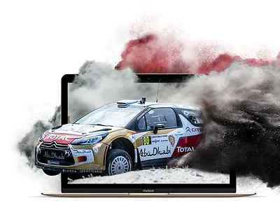 Laptop Car image manipulation photoshop retouch