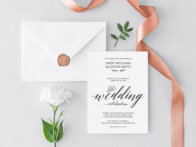 Free Printable Elegant Wedding Invitation Template design freebie freebies wedding wedding card wedding design wedding invitation wedding invitations wedding invite