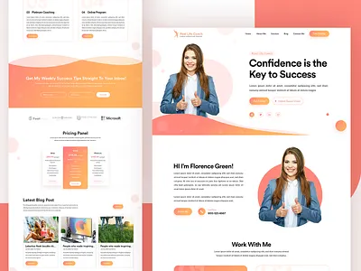 Life Coach Website Design app business coach coach dashboard design dribbble best shots landing page landingpage life coach personal coach trend design 2020 ui user interface design ux design website