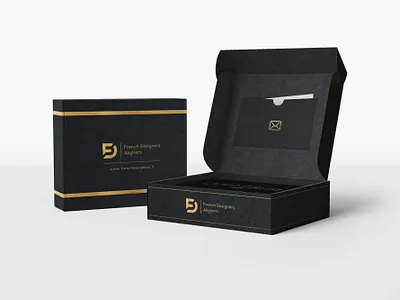 Dark Gold Box Package Design black box design boxing branding dark dark box dark package gold package package design package mockup packaging