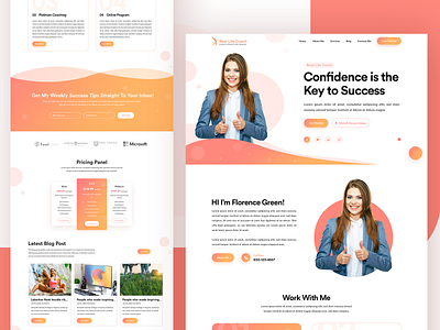 Life Coach Website Design app business coach coach dashboard design dribbble best shots landing page landingpage life coach personal coach trend design 2020 ui user interface design ux design website