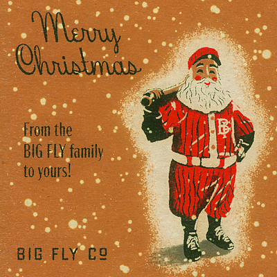 Big Fly Christmas 2019 baseball bigfly christmas classic hoodfonts illustraion procreate retro santa socialmedia vintage