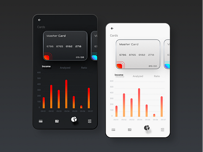 Payment app Concept app card chart dark dark mode dark theme darkmode iphone light light mode light theme mastercard pay payment payments ui uiux ux