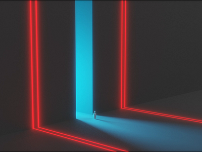 Portal 3d animation animations blender blender3d motion retrowave vaporware