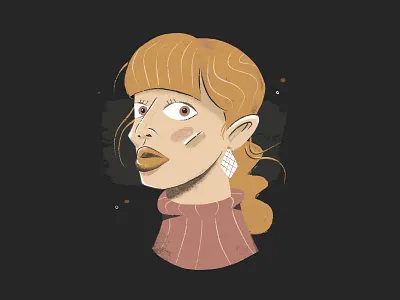 Woman Portrait character design earring face farhay florian farhay girl girl character girl head girl illustration girl portrait head head illustration procreate woman woman character woman face woman head woman illustration woman portrait