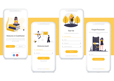 Login Flow app design illustration learn new ui ux