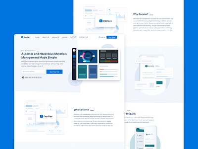 Homepage Web Design | DocSies asbestos hazardous materials landing page nuclear saas tech ui design ui ux ux design web web design website
