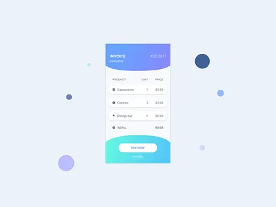 Invoice Application app application finance gradient ios money ui design uidesignpatterns uiux ux