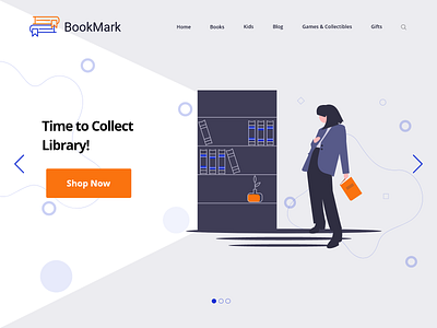 BookMark books bookstore colors design girl graphicdesign landing reading webdesign