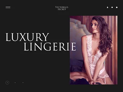 Victoria's Secret promo page concept e commerce lingerie mainpage page shop typografy ui uidesign victorias secret web