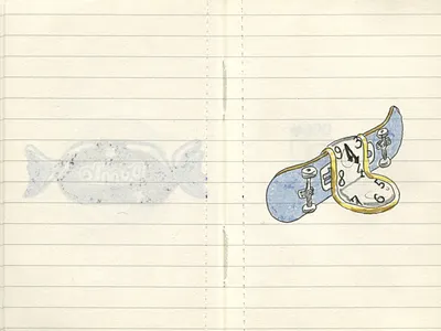Pocket Moleskine E dali drawing girl skateboards ink moleskine salvador dali skateboard sketch sketchbook