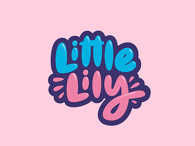 "Littlr Lily" logo branding color design illustration ipad pro lettering logo logodesign logotype procreate vector