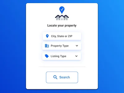 Real Estate Search Animation animation input motion graphic property prototype real estate search ui ux