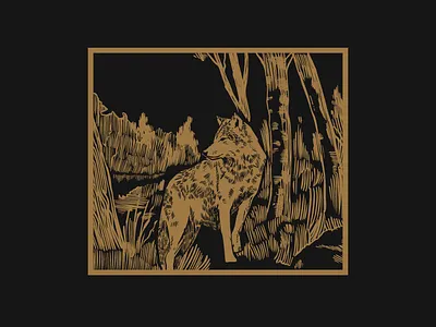 Wolf Illustration hand drawn illustration nature outdoors wolf