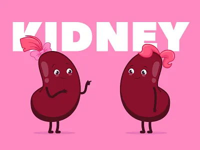 Matnat Chaim | Kidney animation character design cute health illustration life love medical pink vector vectorart work