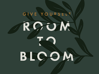 Room to Bloom - Brewpoint Coffee botanical botanical illustration coffee coffee shop design digital digital illustration drawing floral futura graphic illustration leaf leaves merchandise plant tshirt tshirtdesign typography vines