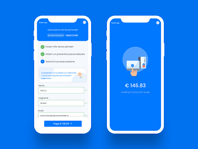 Insurance App app blue clean illustration insurance app minimal typography ui userinterface ux