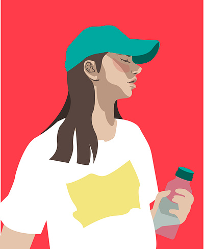 Vector Portraiture illustration minimalism mitroshina mono portrait