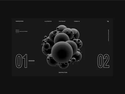 DESTRUCTION adobe illustrator adobe photoshop adobe xd branding branding concept cinema4d design minimal uidesign ux design web