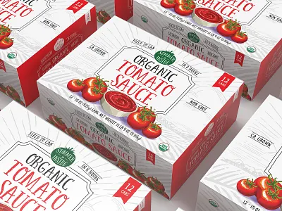 Organic Tomato 12 pack art director orange county branding graphic designer illustration jamie stark orange county graphic designer package design typography