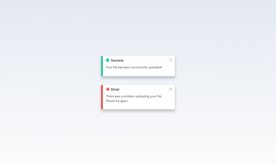 Error/Success message - DailyUI 011 daily 100 daily ui dailyui design desktop error error message feedback success success message toast ui ui ux design uidesign web