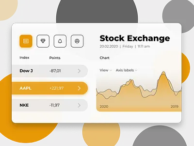 Stock Exchange Dashboard Concept app concept dashboard download exchange lo fi stock warm colors