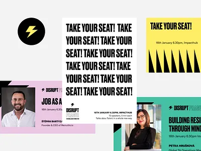 DisruptHR Prague Conference brand brand identity color scheme colors conference conference logo druk exploration festival hr pattern redesign speaking