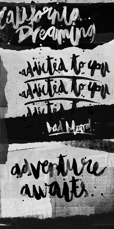 Experimental Brush Type 07 - Addicted To You branding design type typography