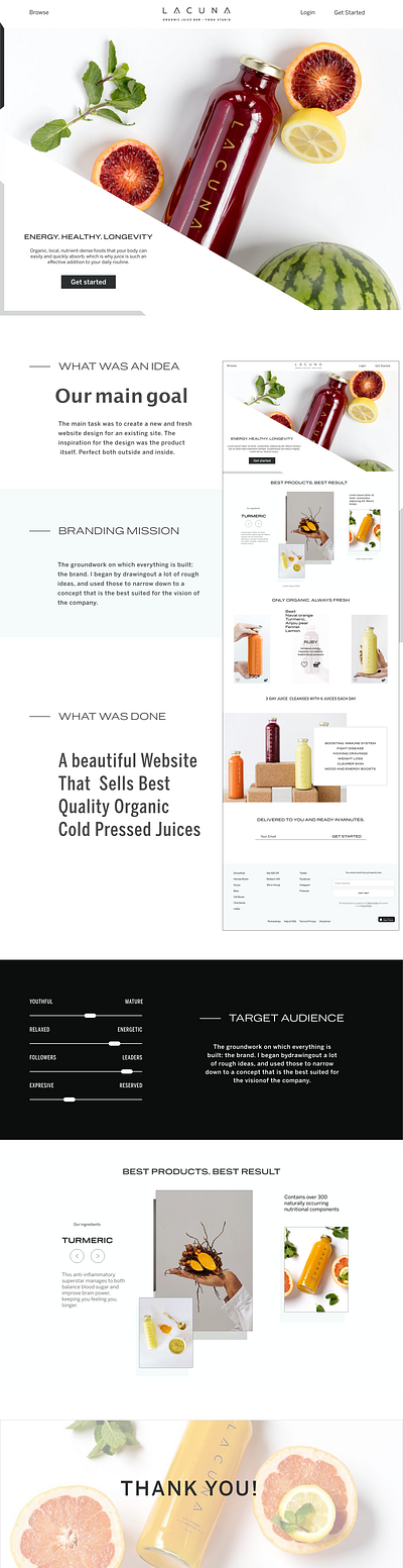 Lacuna branding design front end design juice juices landing landing page landingpage landingpagedesign organic ui ui design ux ux design web web design website website concept website design