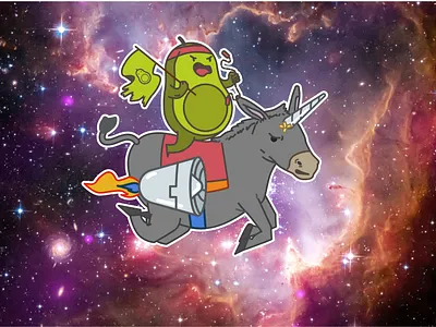 Interstelar Guac avocado illustration space vector