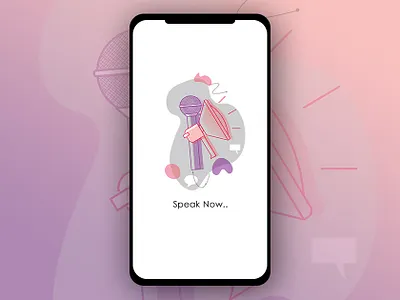 Speak Now app design digital illustration digitalart flat illustration logo mobile ui ui ux vector web